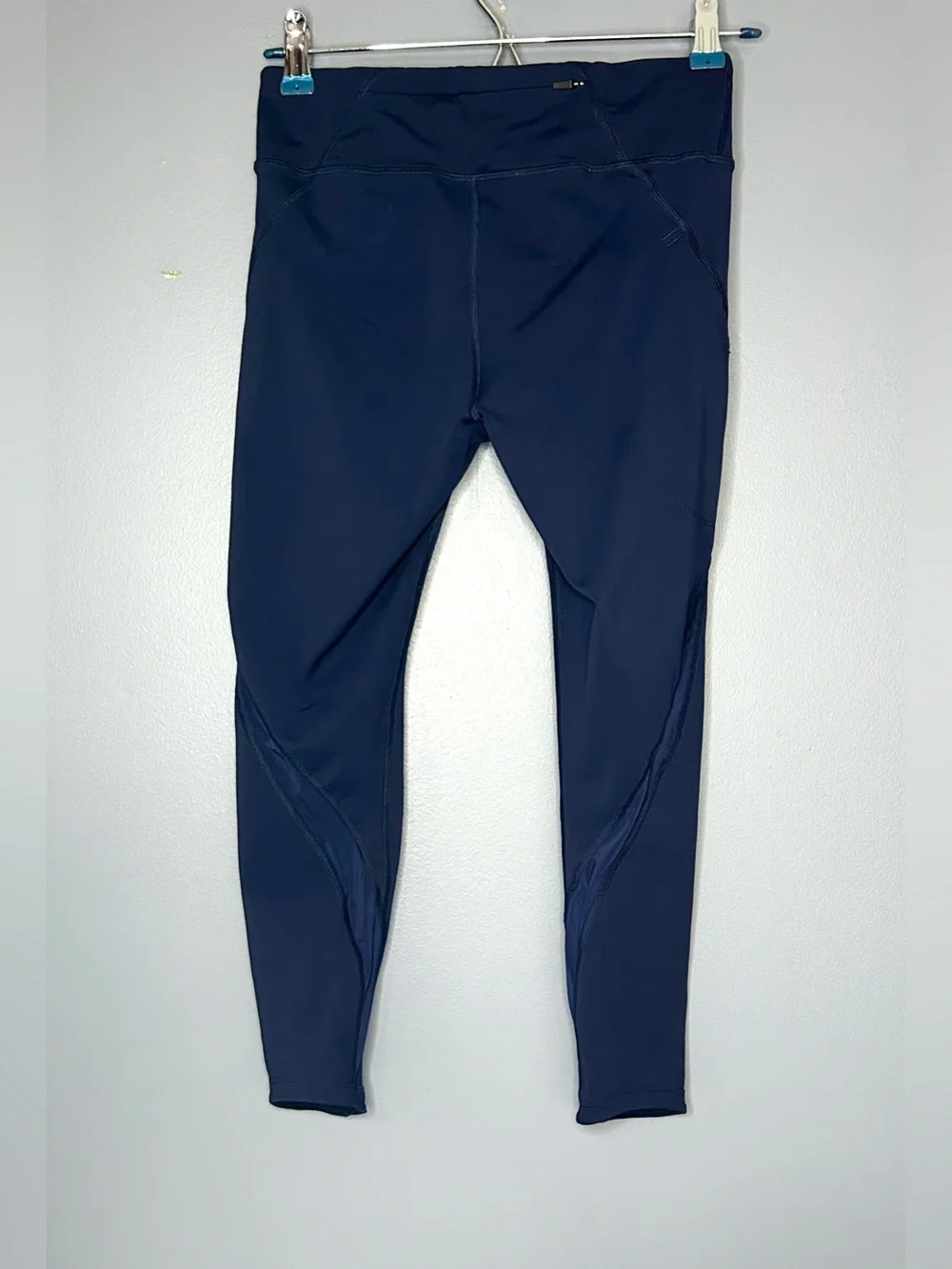Nike‎ Dri-FIT Running Leggings Womens S Blue Compression Zip Pocket 890323-451